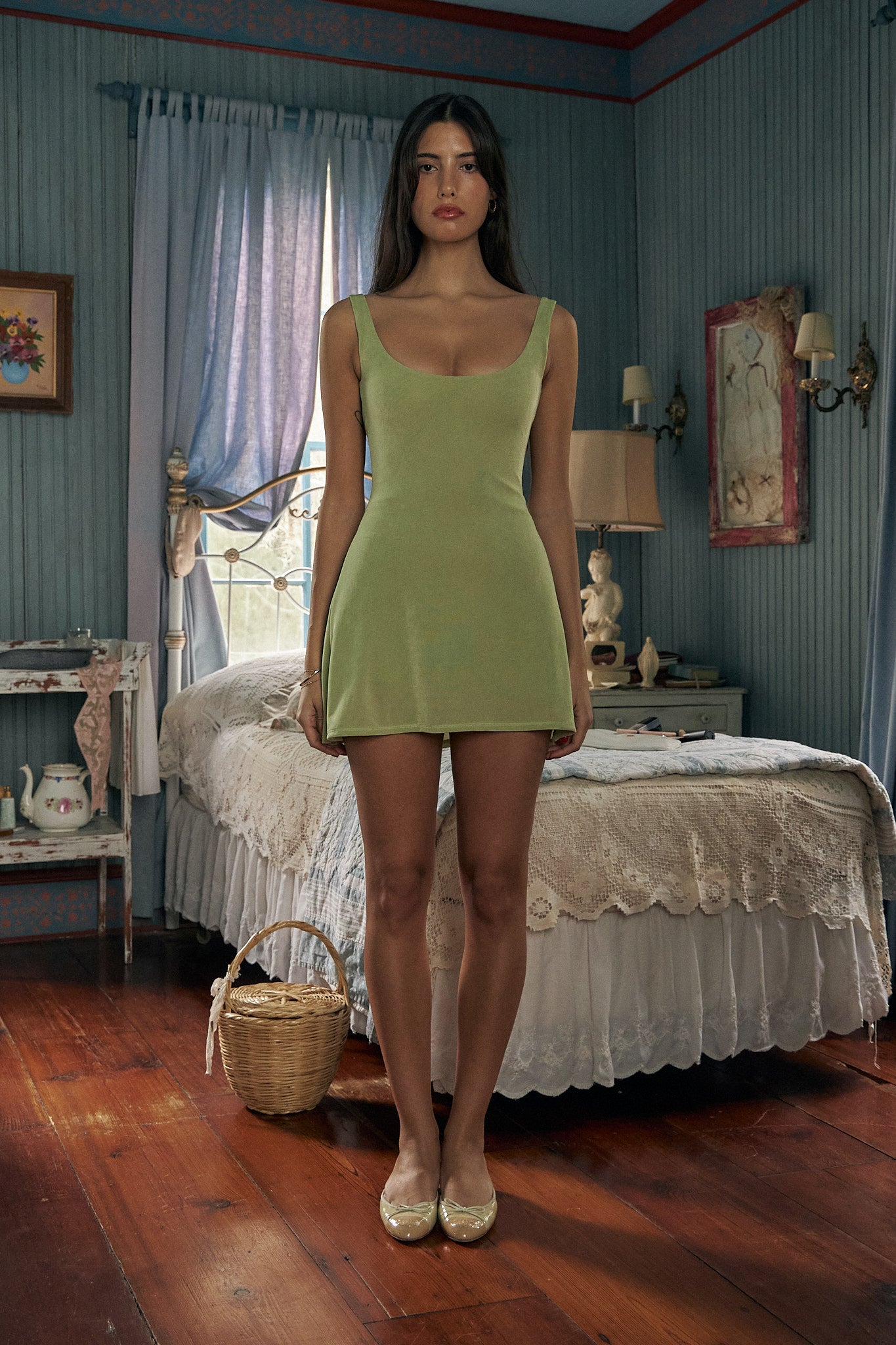 Lady Di A-Line Dress in Pistachio XS Lady Di A-Line Dress in Pistachio XS