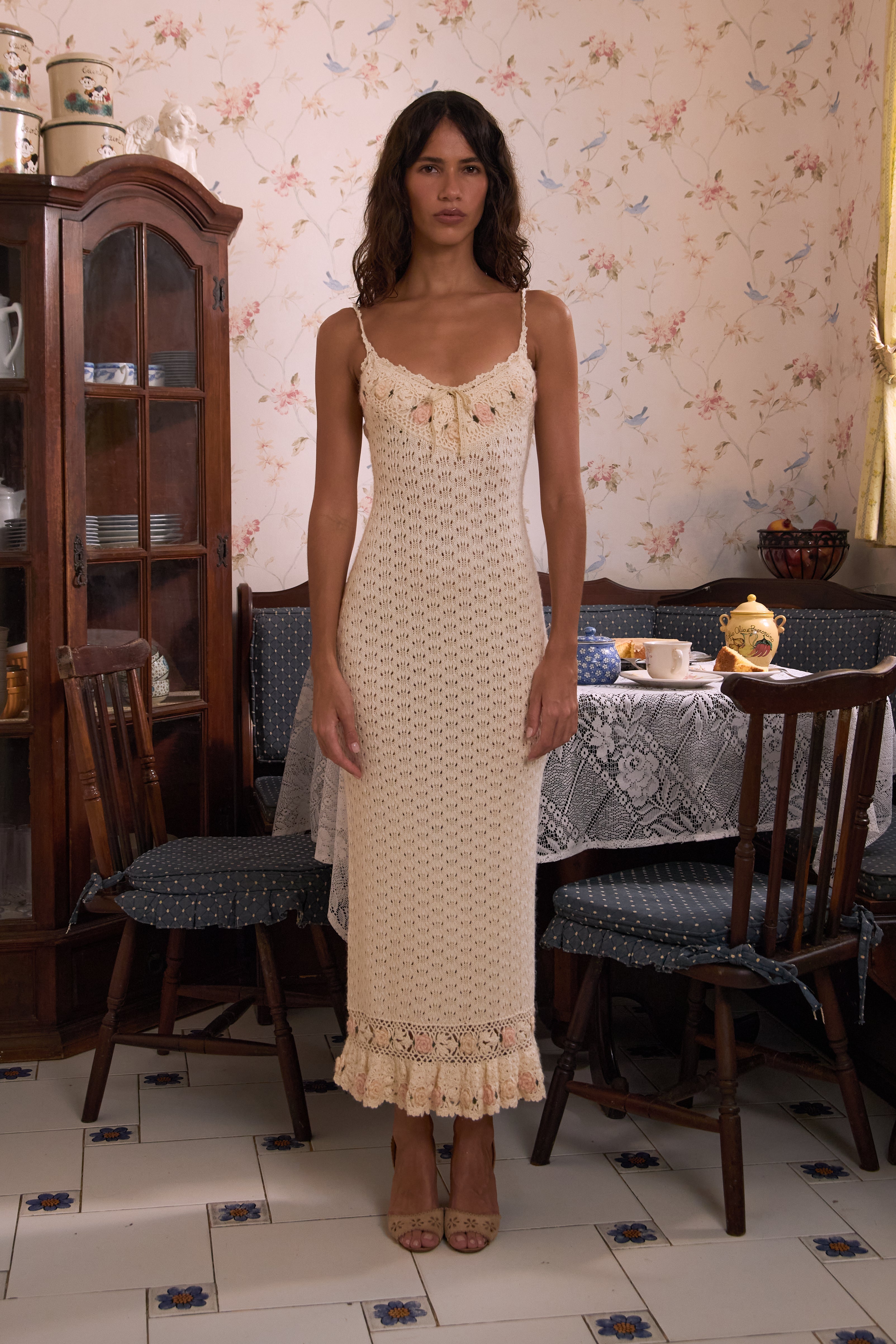 Rosarium Lady Dress in Crme L Rosarium Lady Dress in Crme L