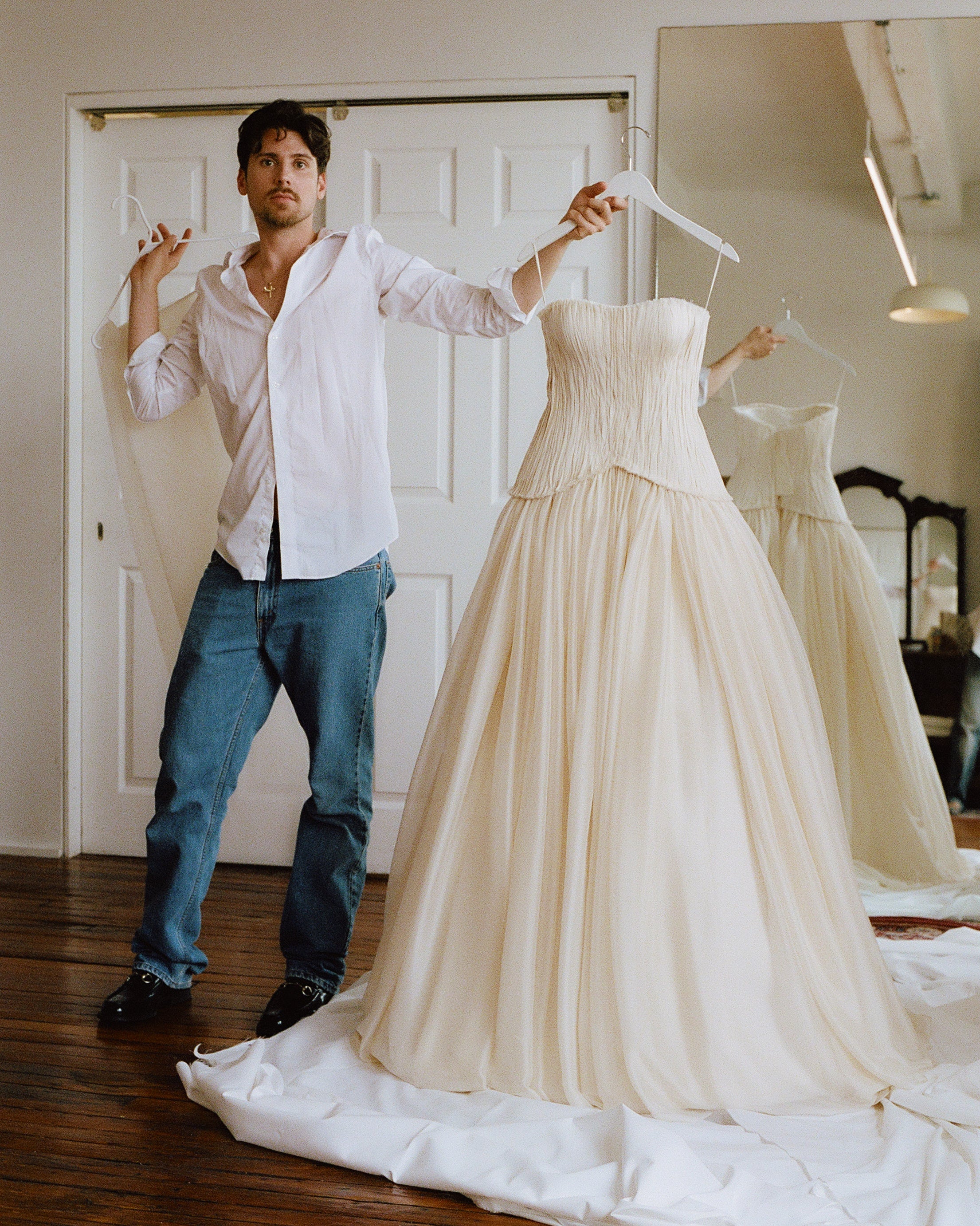 mirror palais fairy dress especially under the light Custom Bridal By Marcelo Gaia