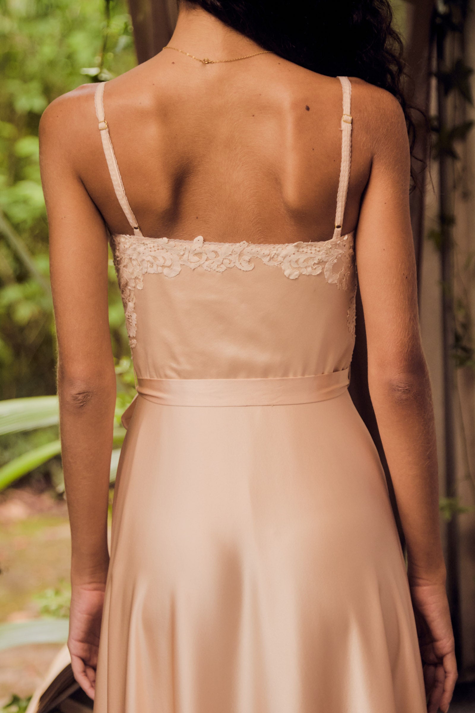 Untie Me Slip Gown in Antique Pink