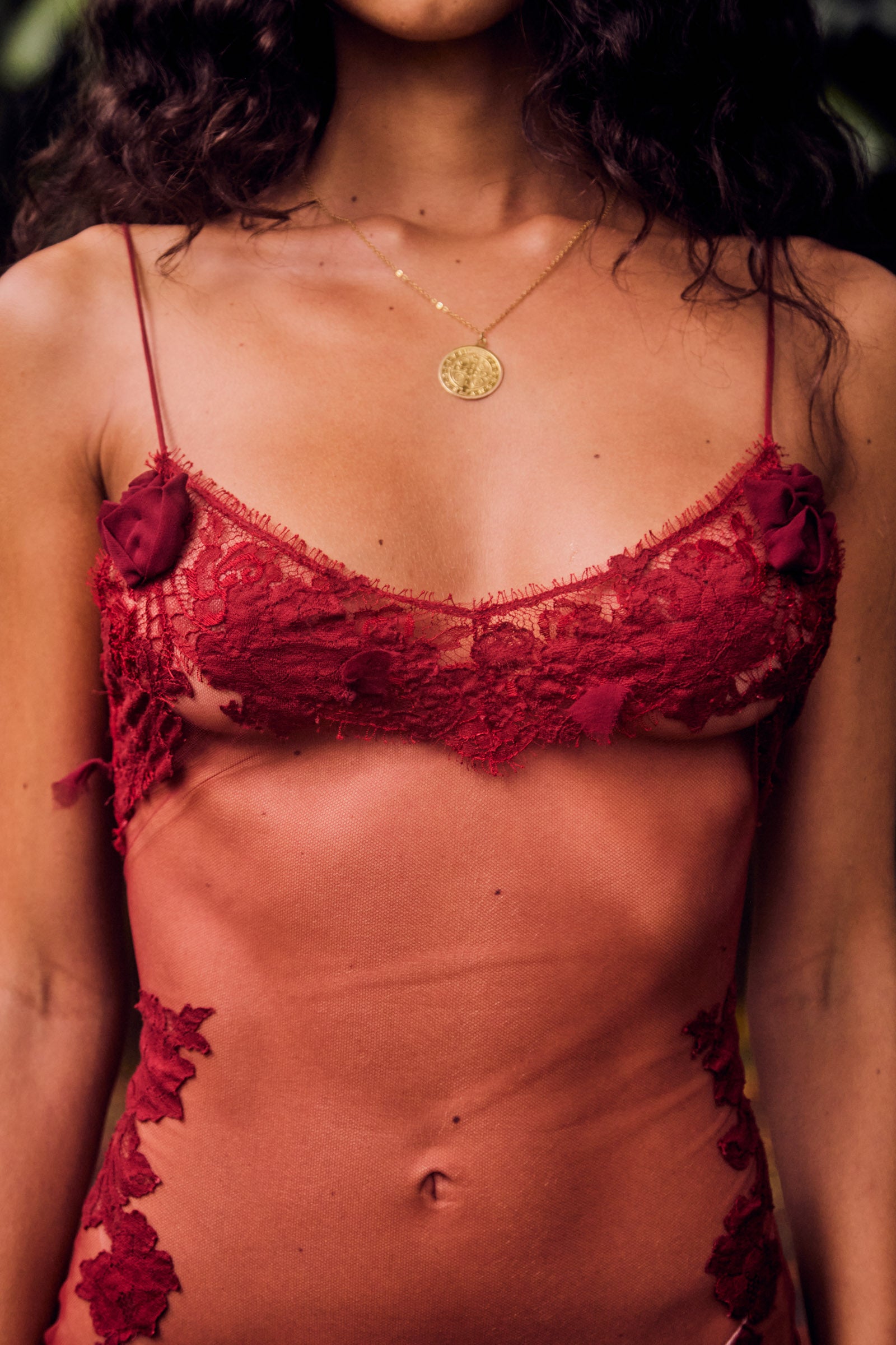 Anemone Mini Dress in Sangre