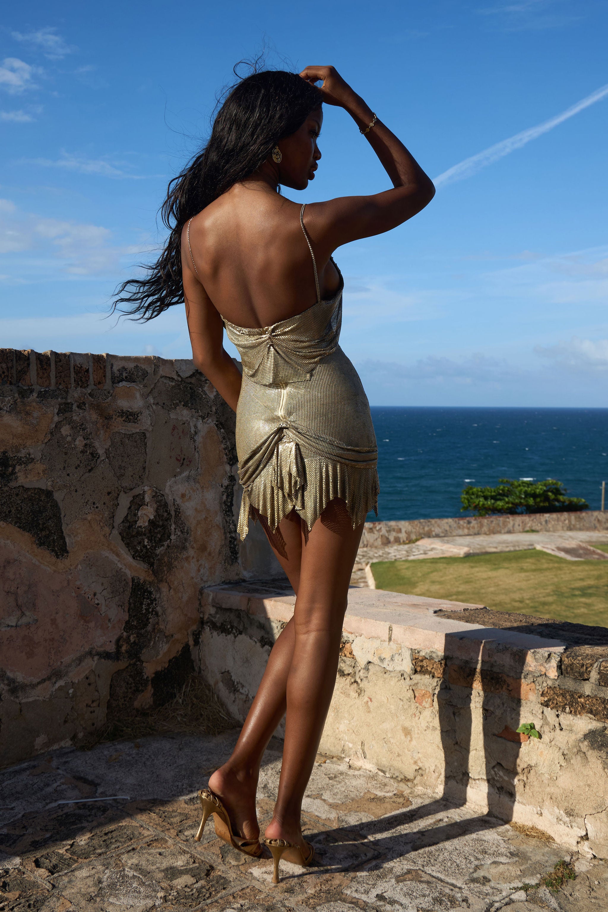 A Knight's Tale Mini Dress in Pyrite