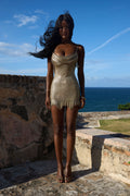 A Knight's Tale Mini Dress in Pyrite