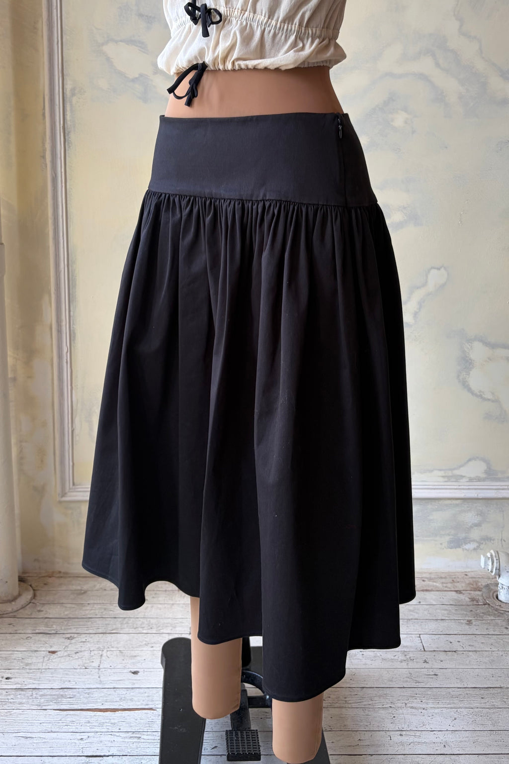 Taffeta Skirt Noir Lady Length Sample