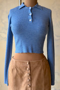 Ribbed Cropped Polo Unreleased Sample