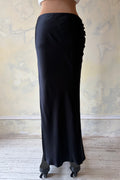 Low Rise Bias Skirt in Noir Sample