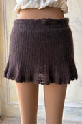 Little Lamb Knit Skirt in Chocolat Sample