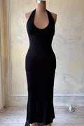 Halter Supermodel Dress in Noir Sample