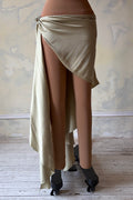 Silk Wrap Skirt in Pyrite Sample