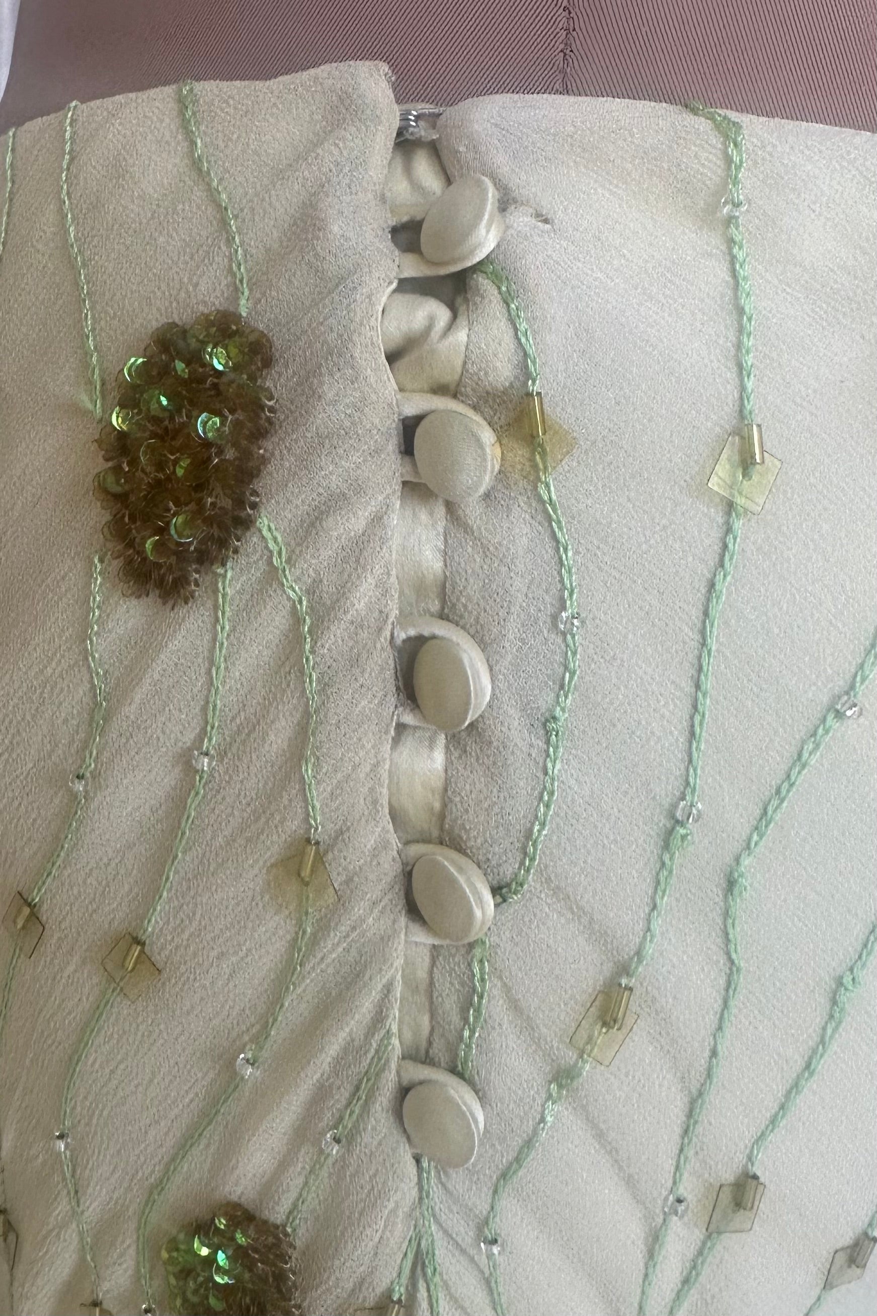 Beaded Skirt in Lime