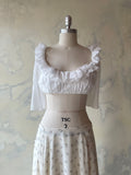 Mirage Top in White Rose Sample