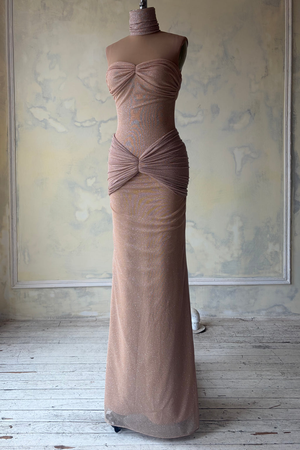 Starlite Dress in Diamond Sand Sample