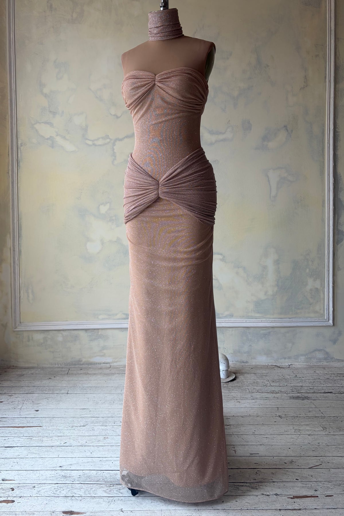 Starlite Dress in Diamond Sand Sample