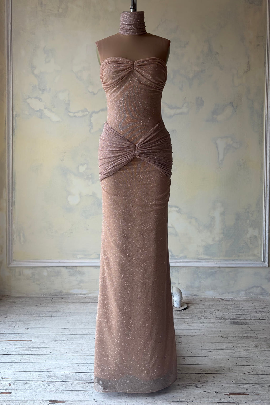 Starlite Dress in Diamond Sand Sample
