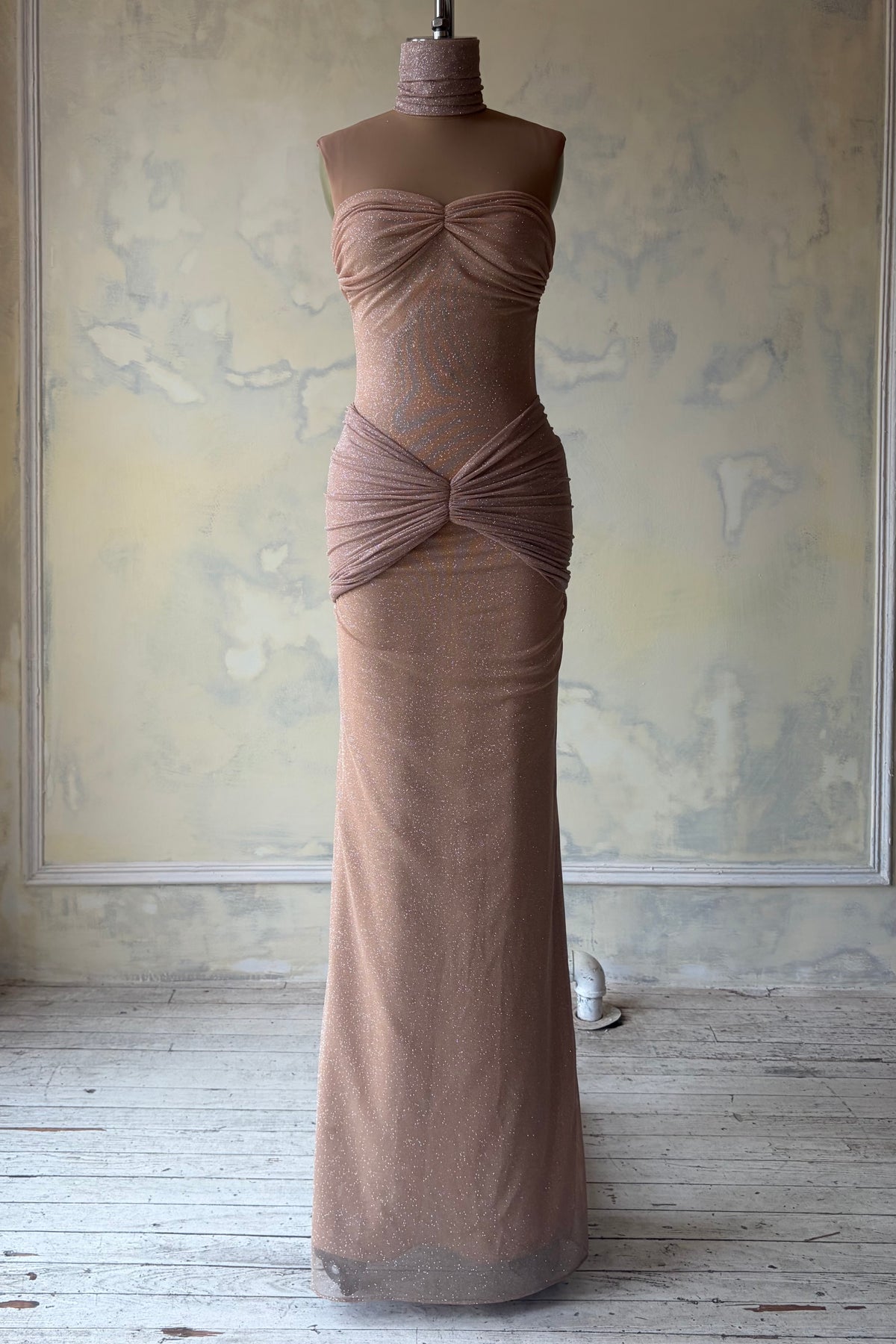 Starlite Dress in Diamond Sand Sample