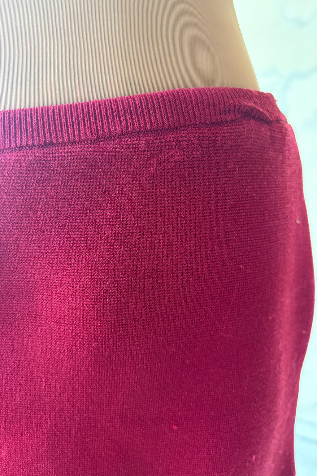 Knit Mini Skort in Ruby Sample