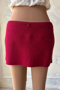 Knit Mini Skort in Ruby Sample
