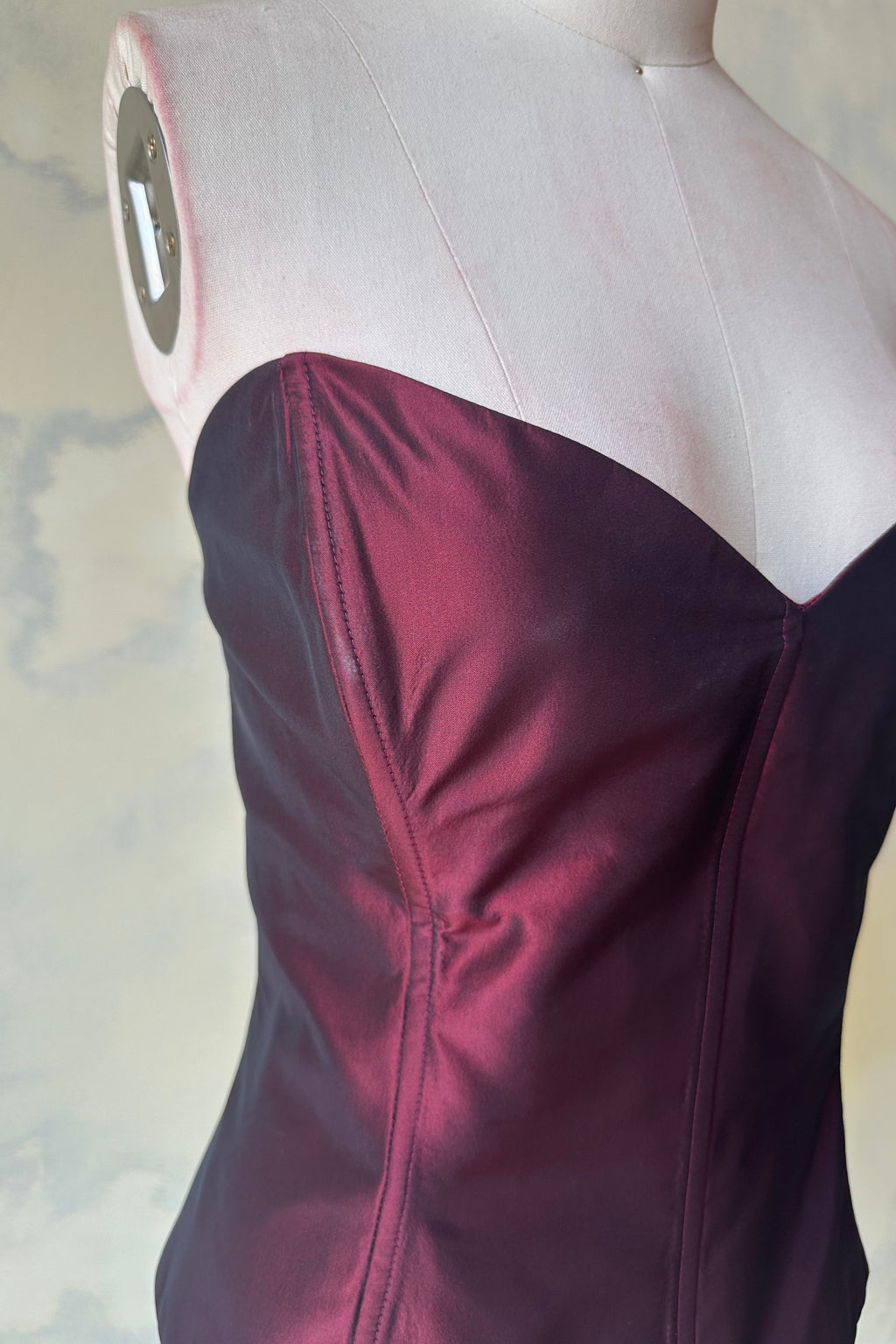 Ballet Russes Corset in Oxblood Sample