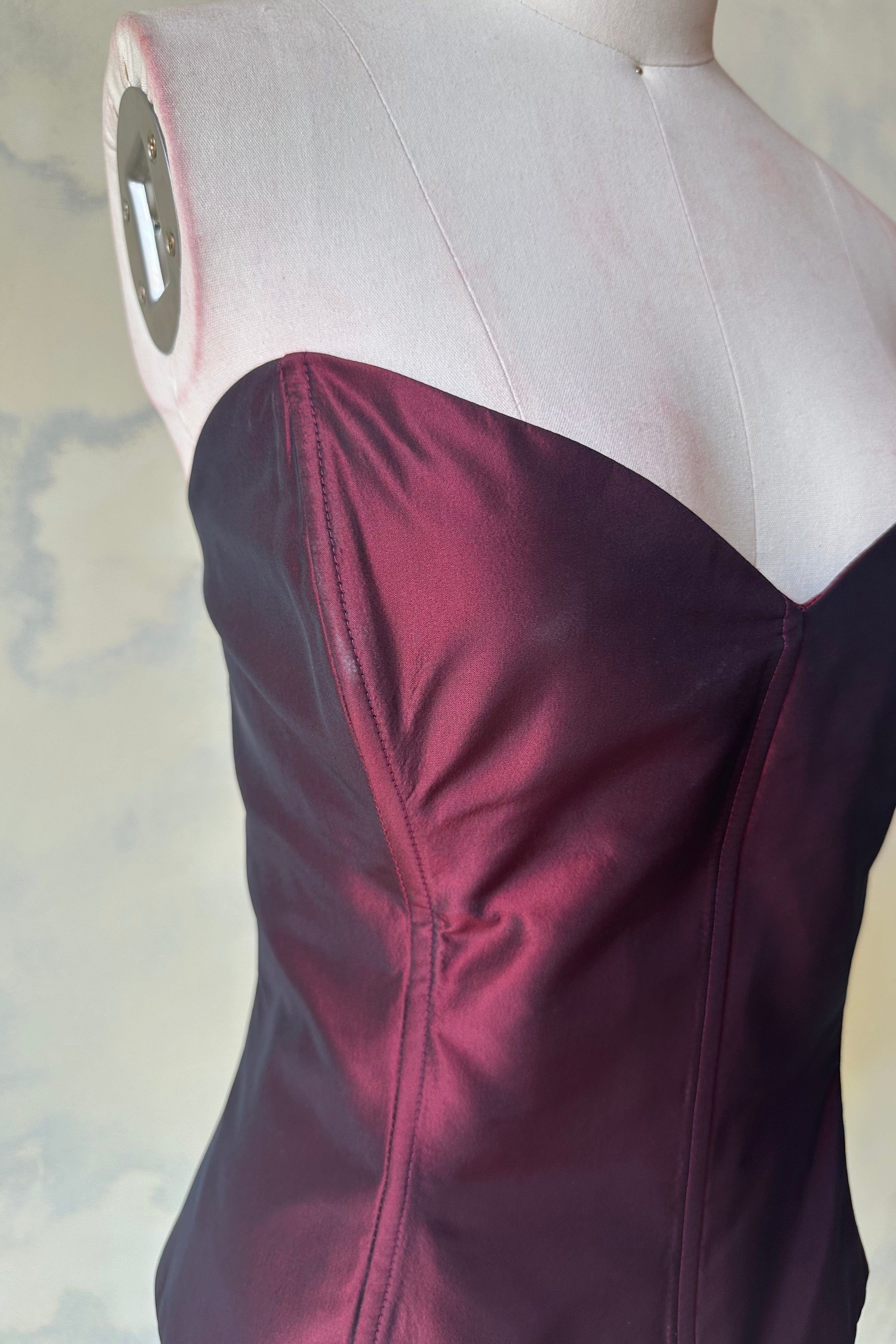Ballet Russes Corset in Oxblood Sample
