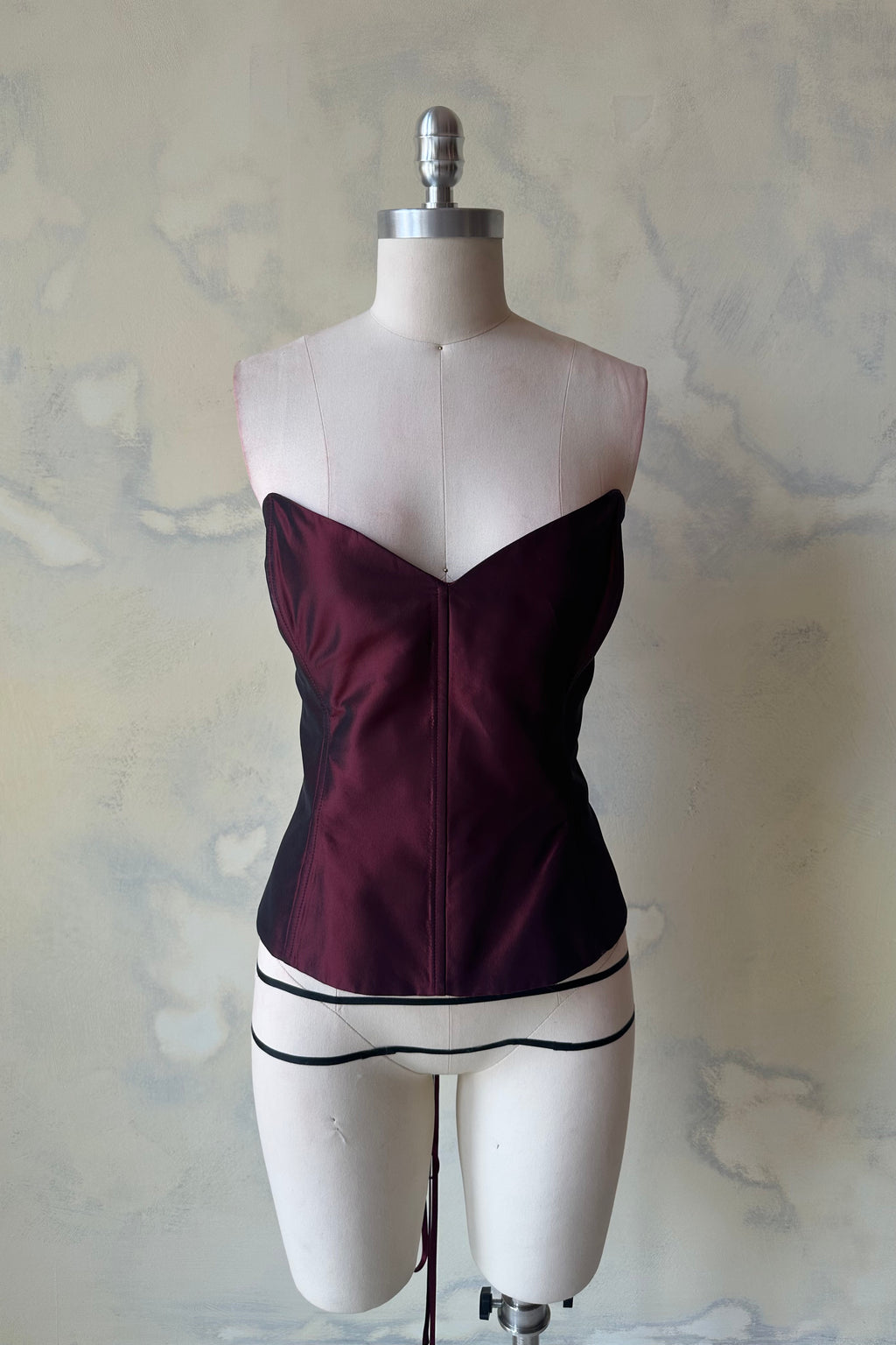 Ballet Russes Corset in Oxblood Sample