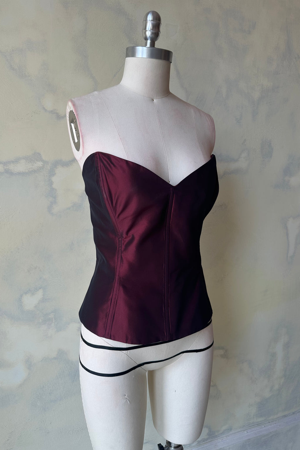 Ballet Russes Corset in Oxblood Sample