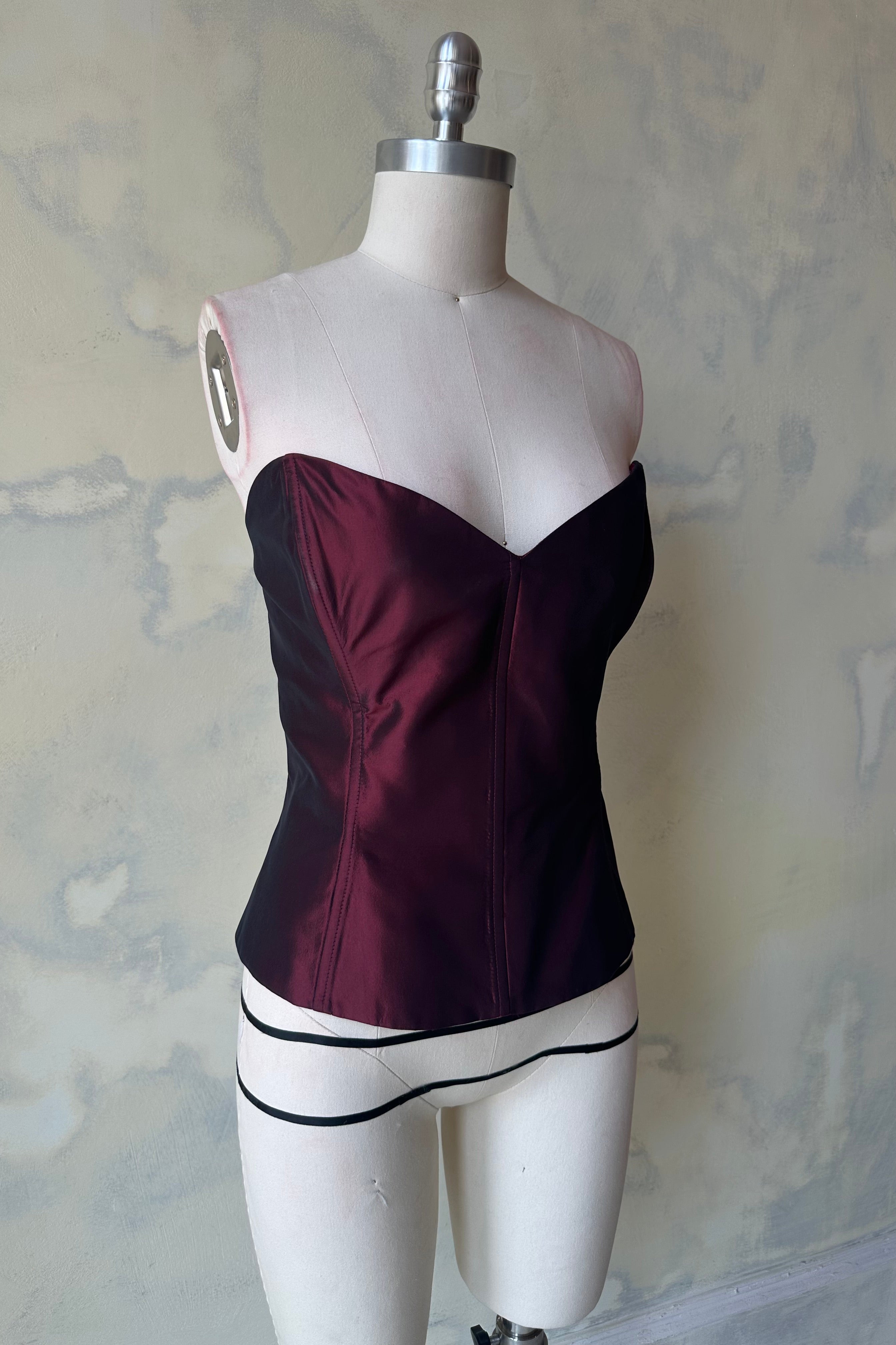 Ballet Russes Corset in Oxblood Sample