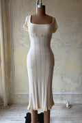 Tulip Knit Lady Dress in Butter with Lining? Sample