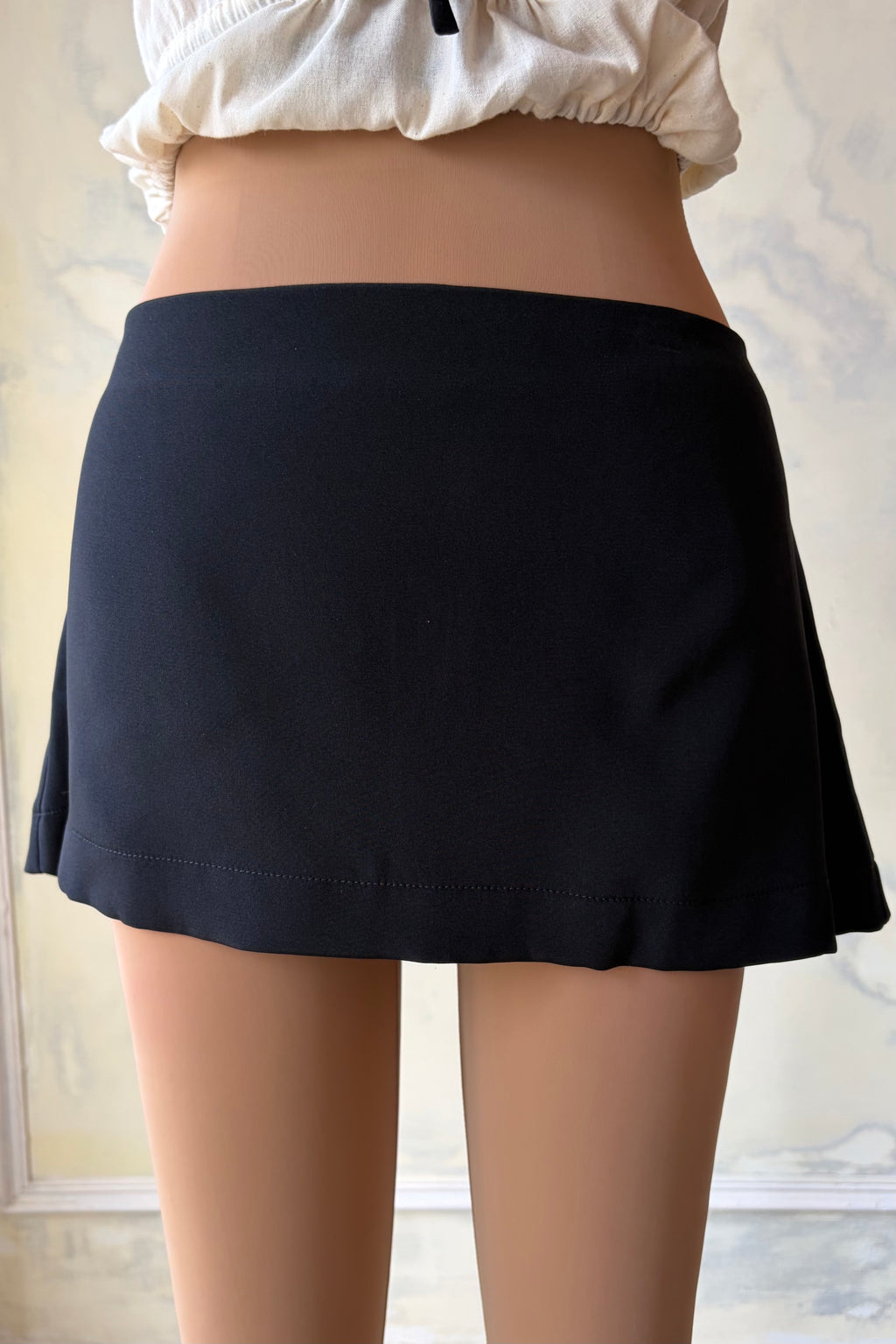 High Waisted Mini Skirt in Noir Sample