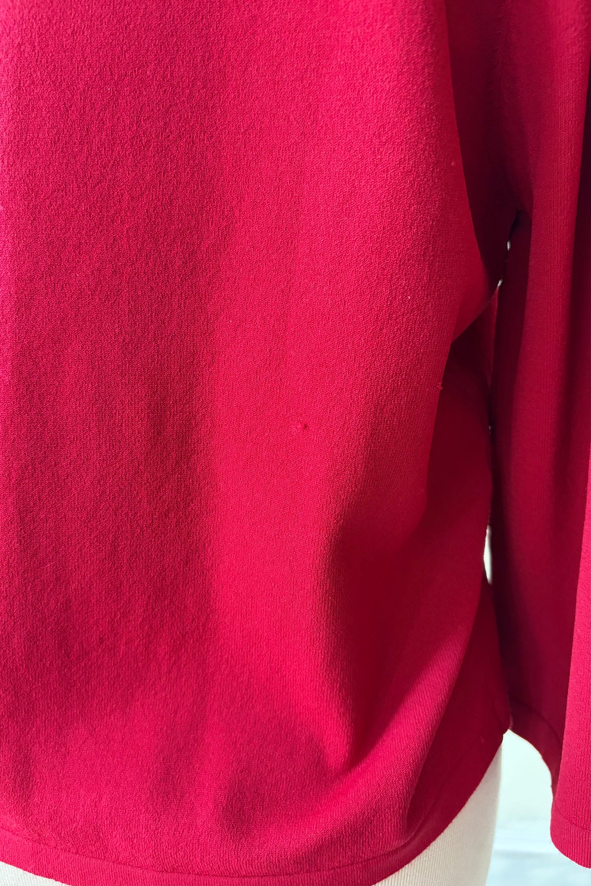 Cropped Cardigan in Cherry Sample