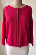 Cropped Cardigan in Cherry Sample