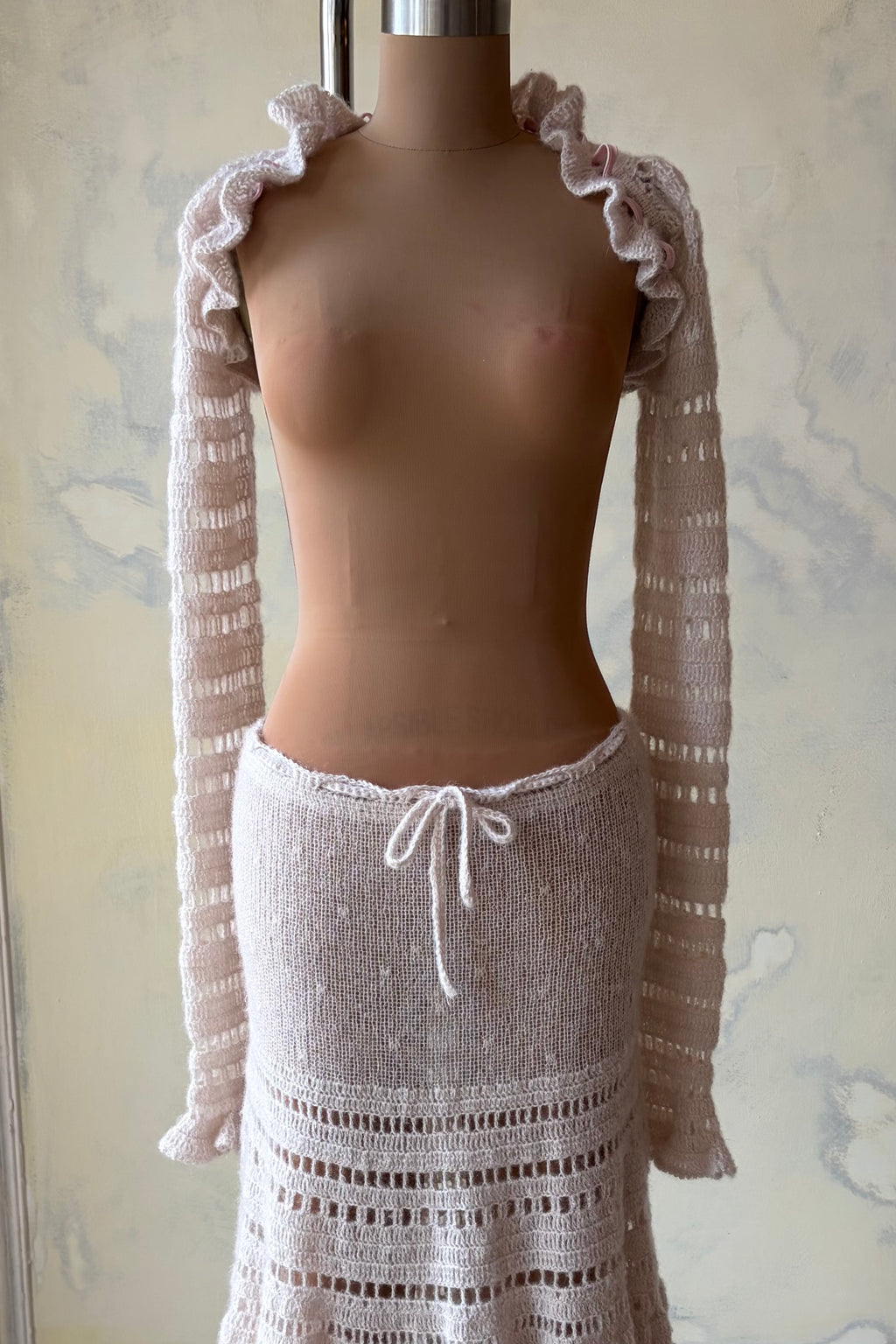 Mohair Bolero in Creme Sample