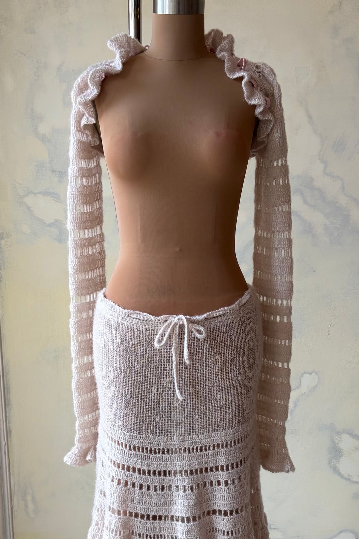 Mohair Bolero in Creme Sample