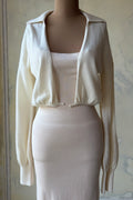 Cropped Cardigan in Ivory Sample