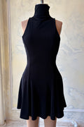 Mock Neck Supermodel Mini Dress in Noir Sample