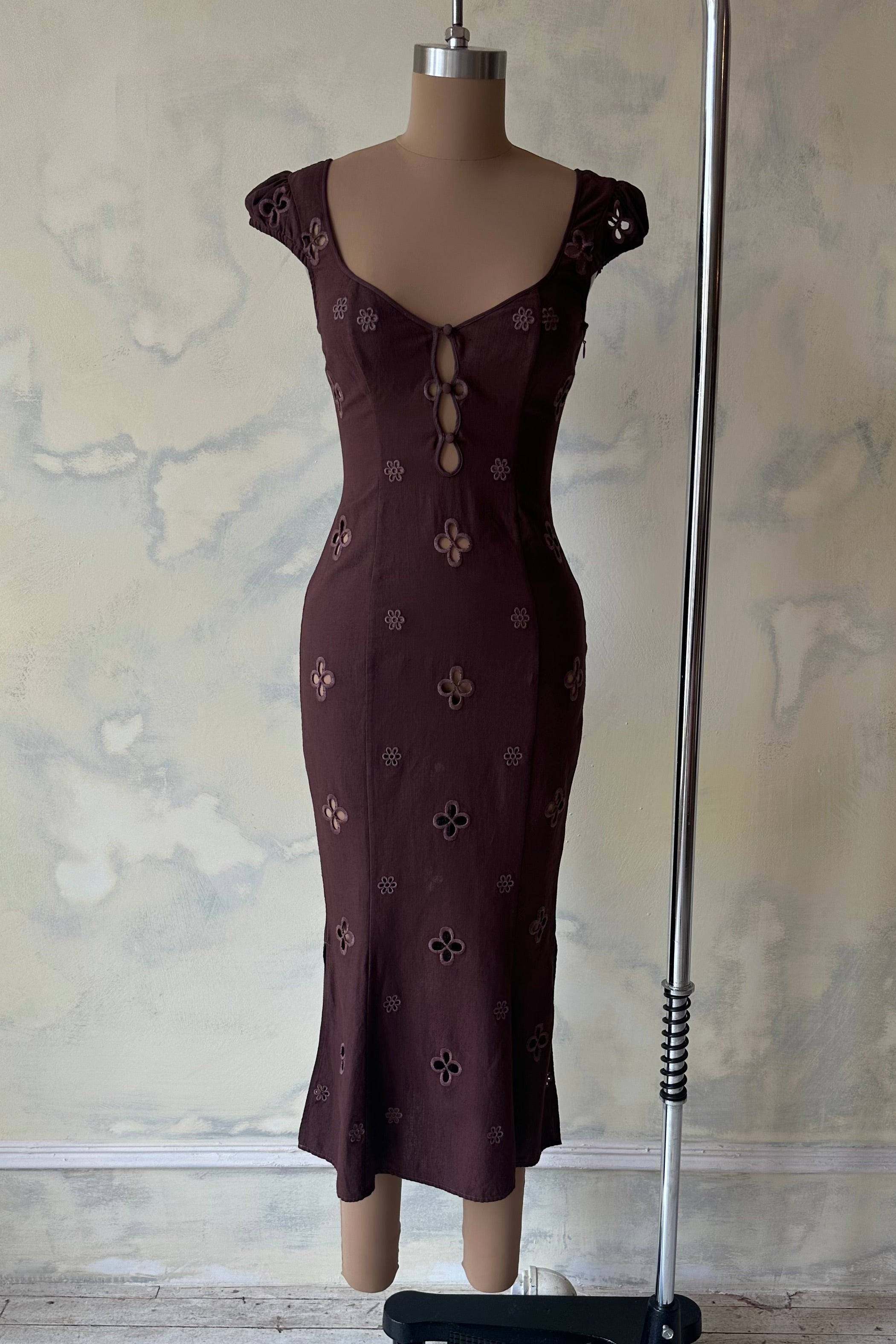 Maria Dress in Chocolat Sample