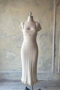 Tulip Knit Lady Dress in Butter with Lining Sample