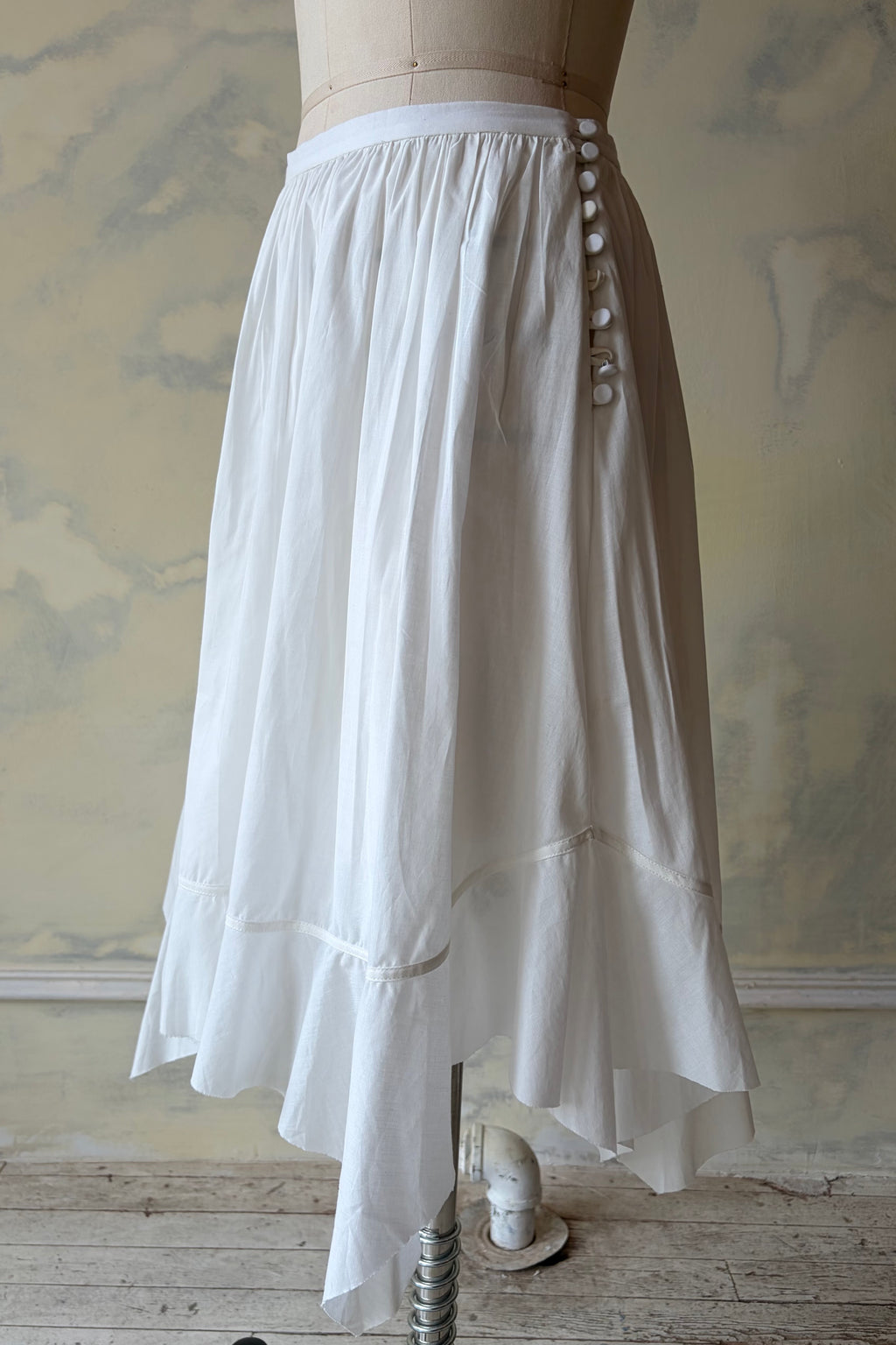 High Waisted Cotton Midi Skirt Unreleased Sample
