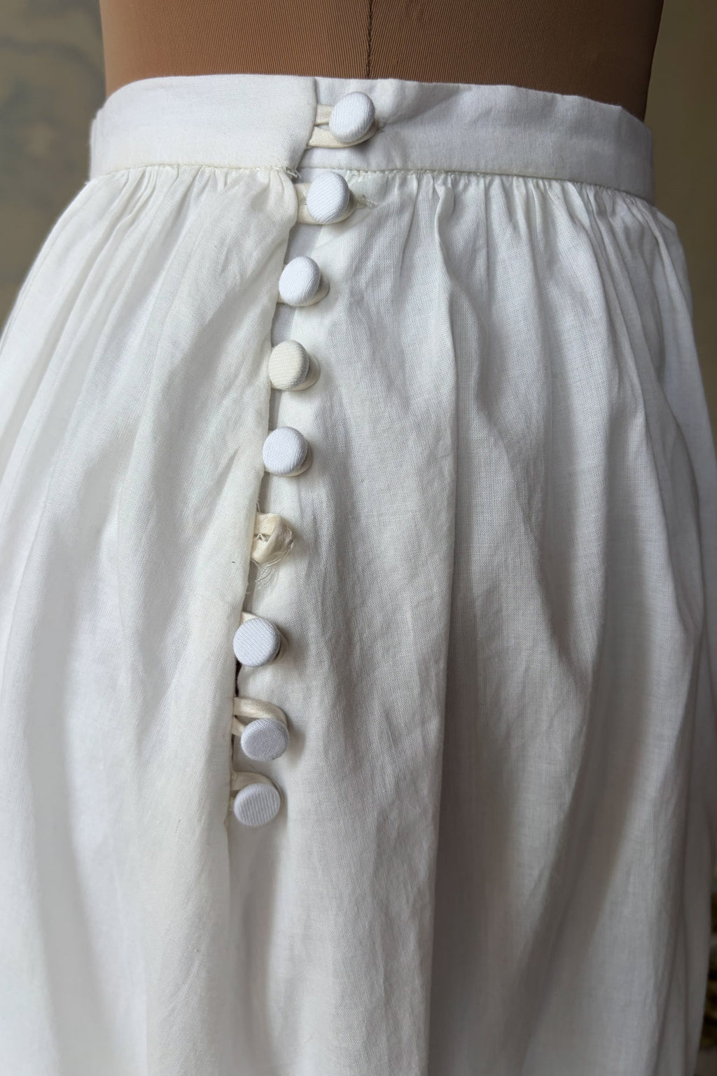 High Waisted Cotton Midi Skirt Unreleased Sample