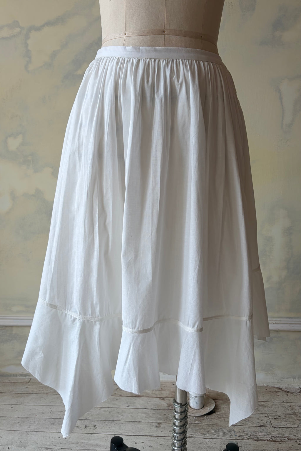 High Waisted Cotton Midi Skirt Unreleased Sample