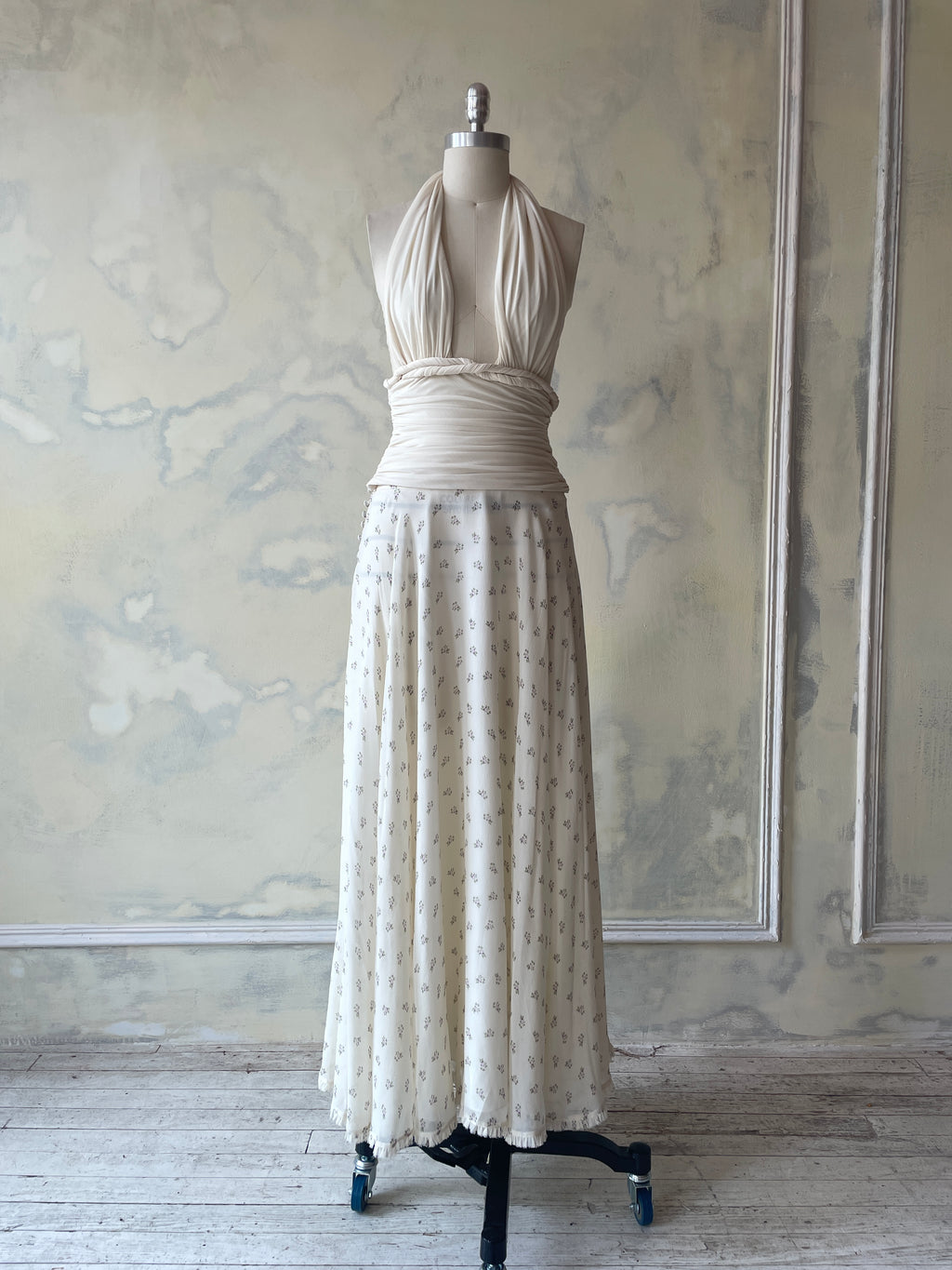 Cabana Halter Top in Creme Sample