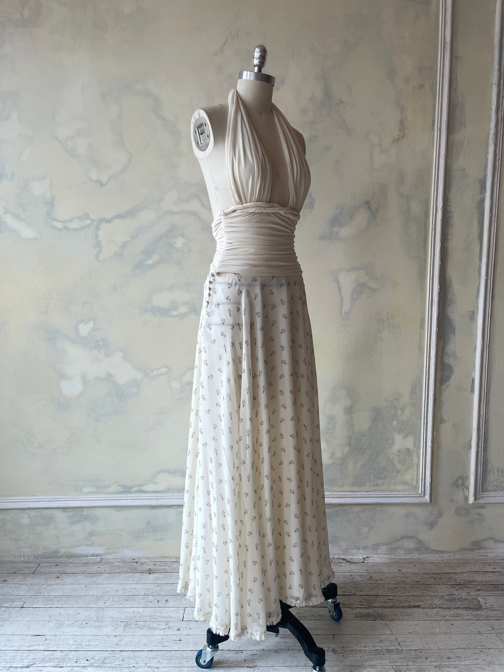 Cabana Halter Top in Creme Sample