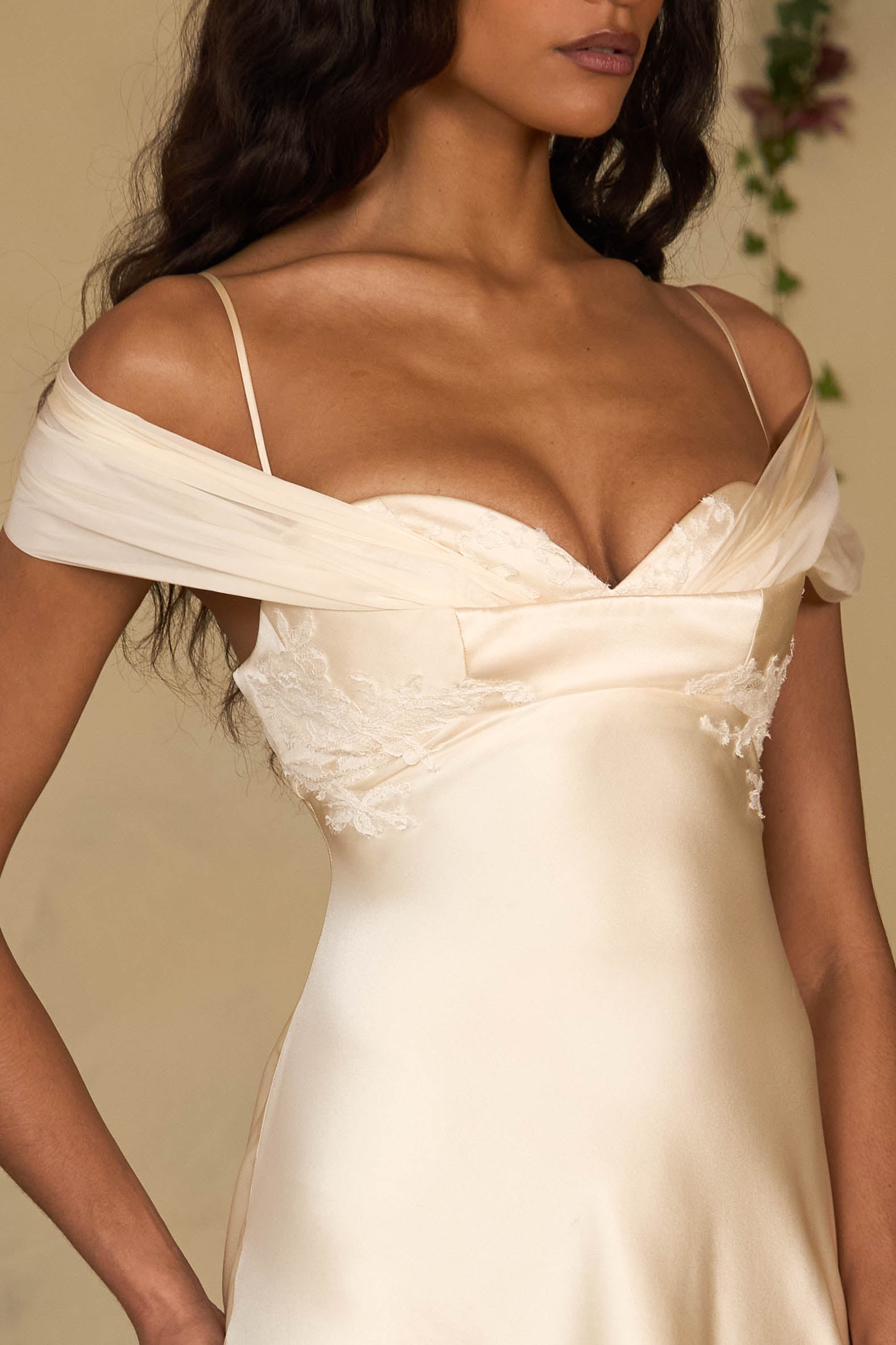 Belle de Jour Mini Dress in Antique Pearl XS (PREORDER) Belle de Jour Mini Dress in Antique Pearl XS (PREORDER)