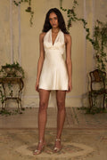 Belle de Jour Mini Dress in Antique Pearl