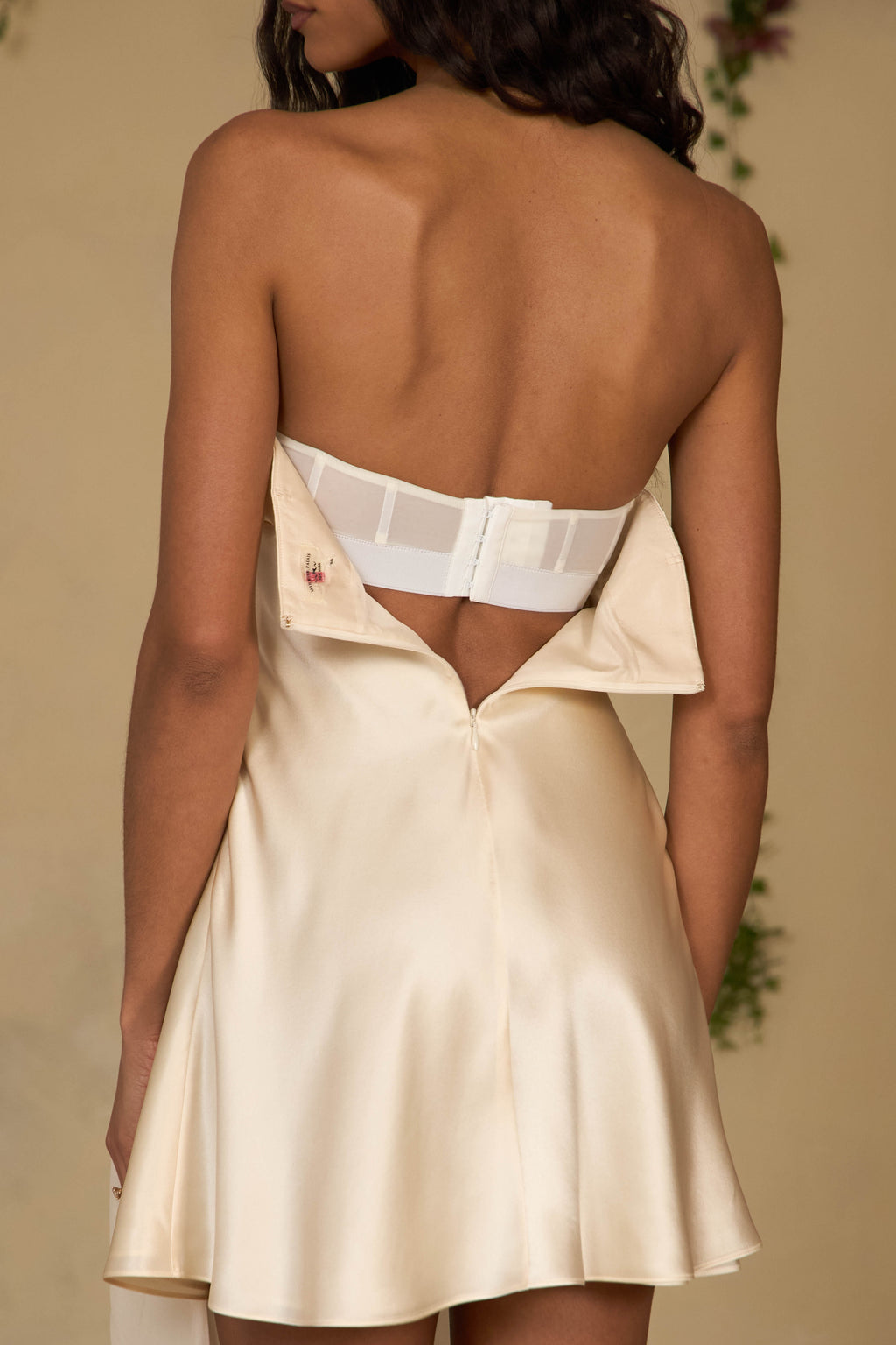 Belle de Jour Mini Dress in Antique Pearl