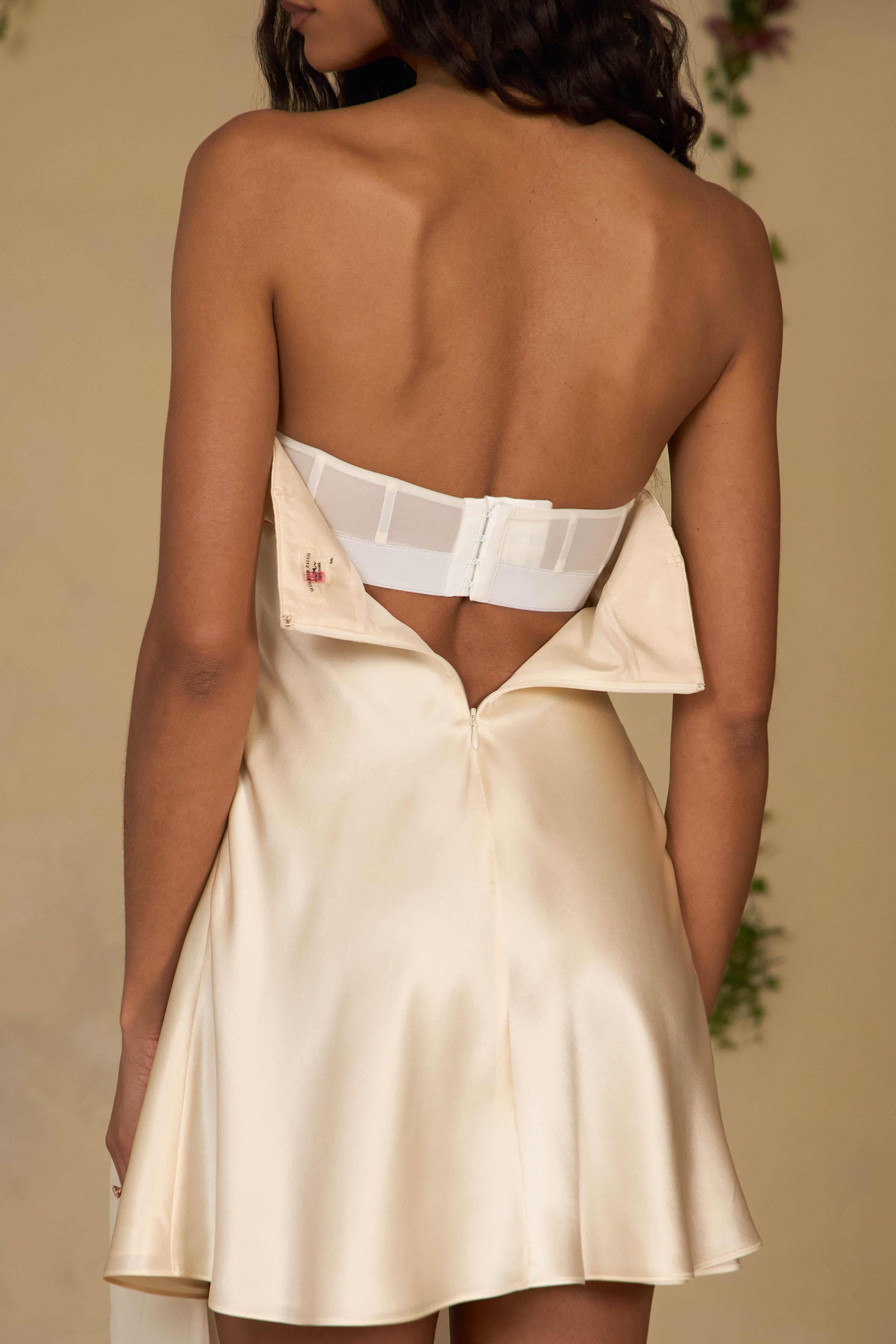 Belle de Jour Mini Dress in Antique Pearl