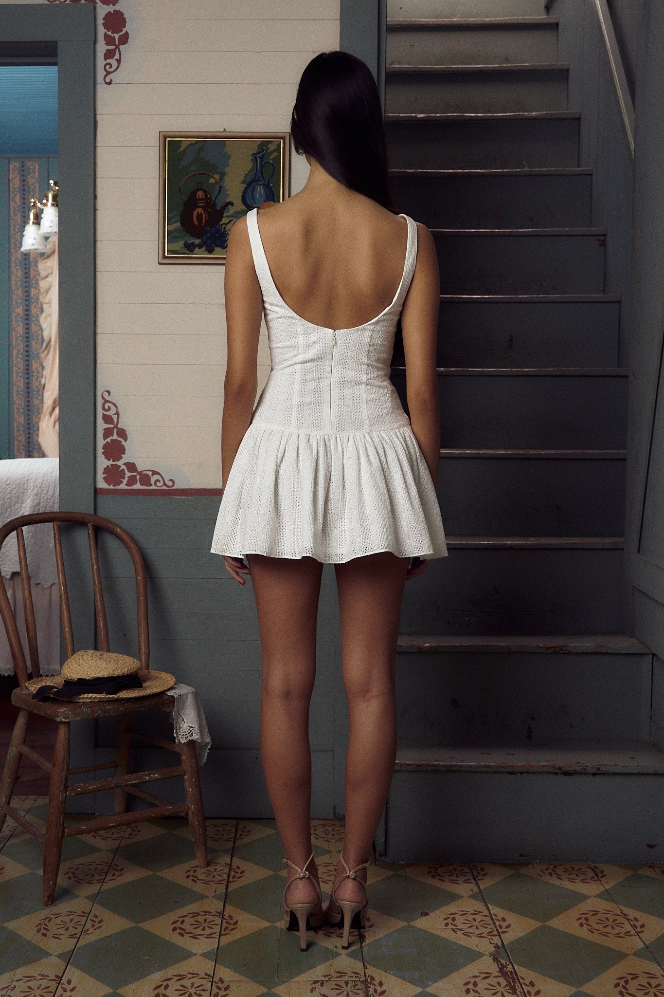 Kissing Booth Mini Dress in Ivory