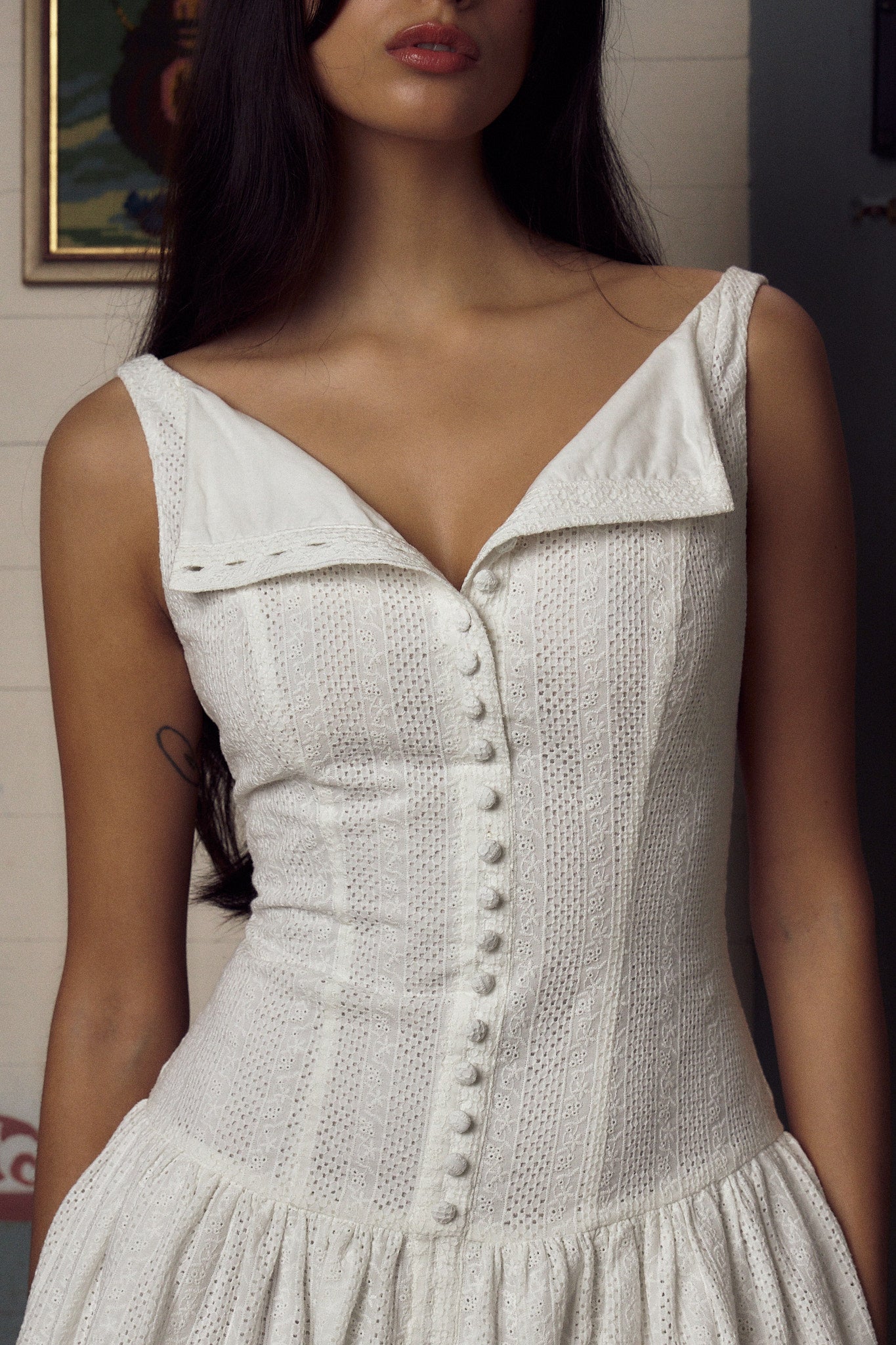 Kissing Booth Mini Dress in Ivory