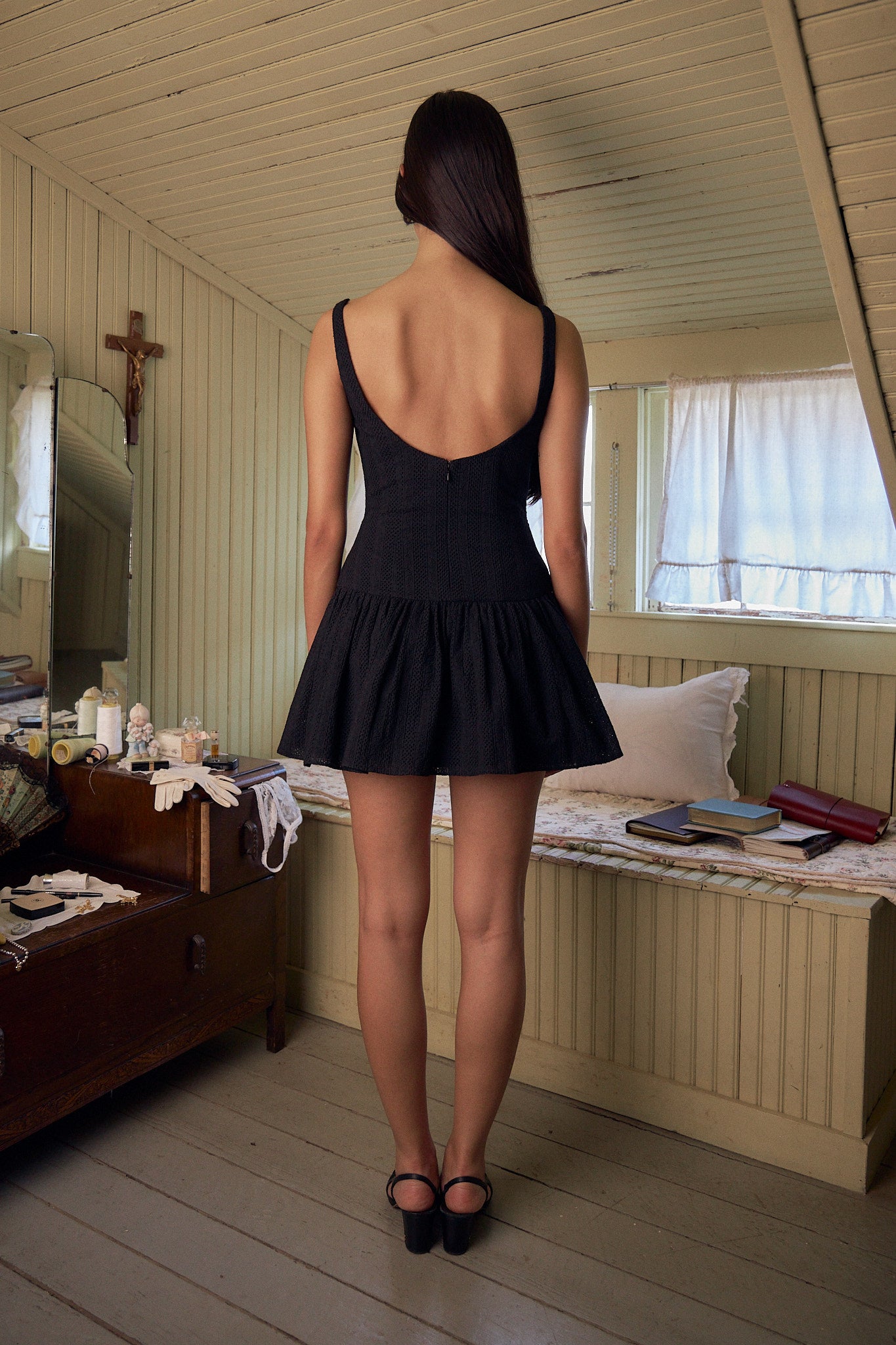 Kissing Booth Mini Dress in Noir