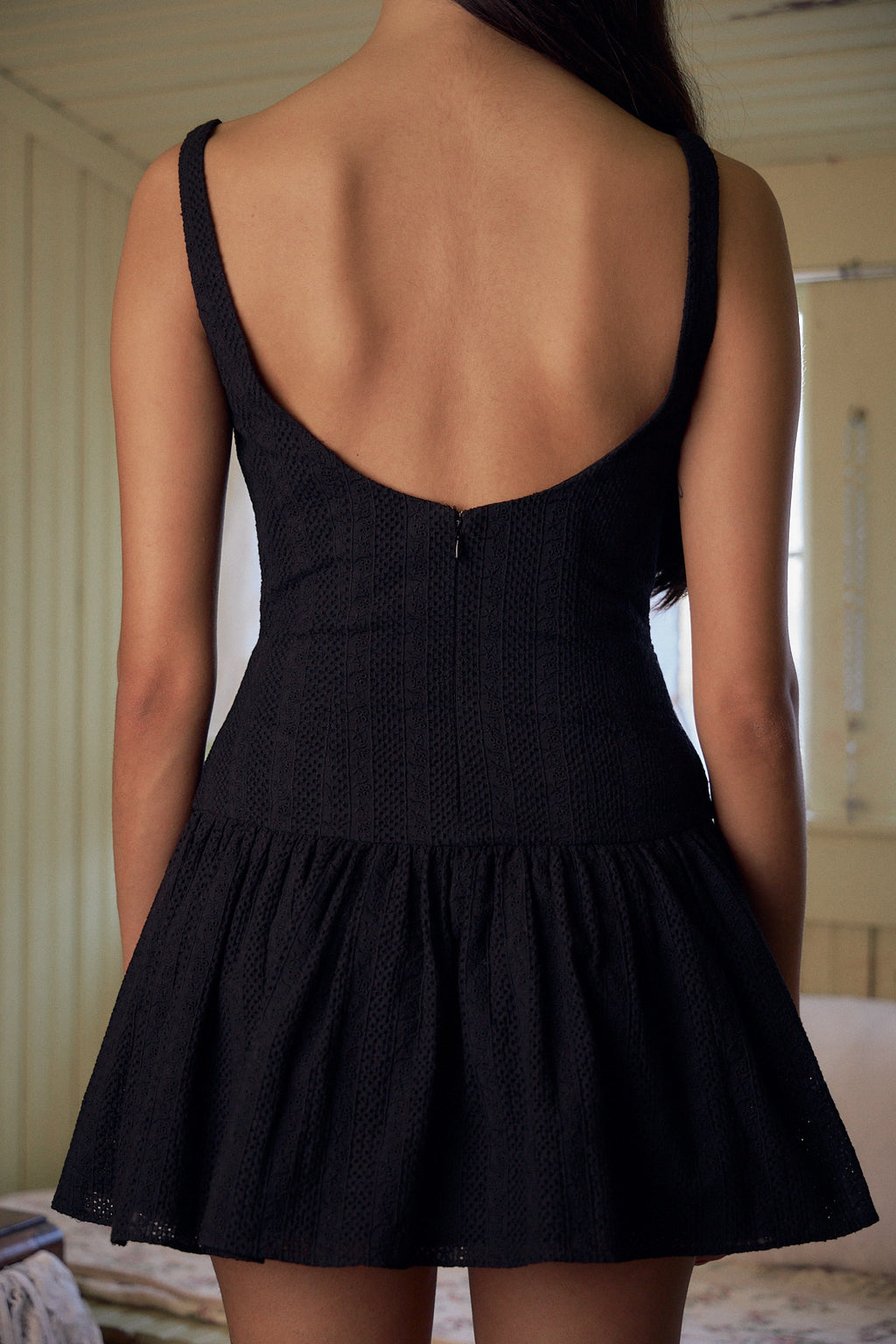 Kissing Booth Mini Dress in Noir – Mirror Palais
