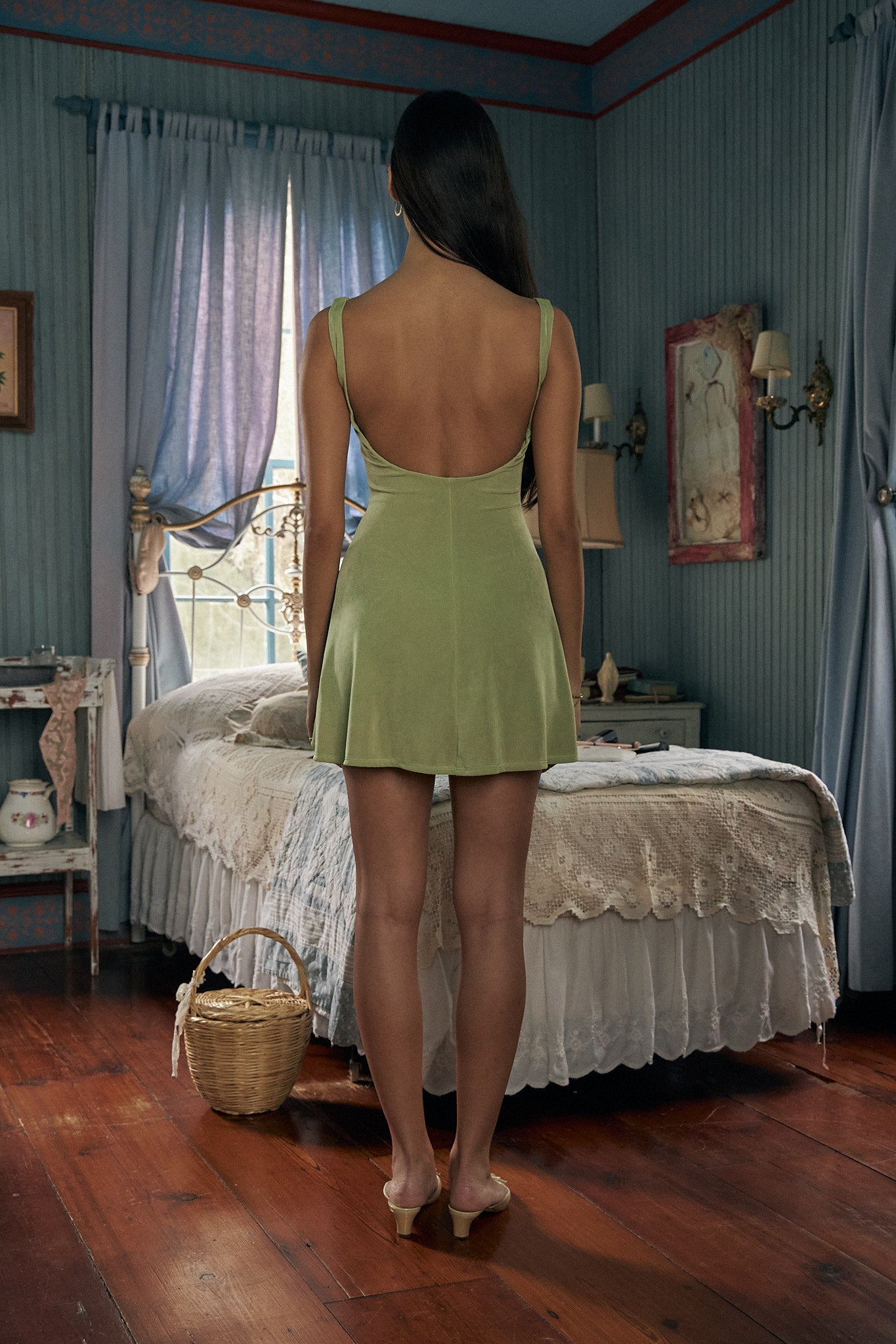 Lady Di A-Line Dress in Pistachio